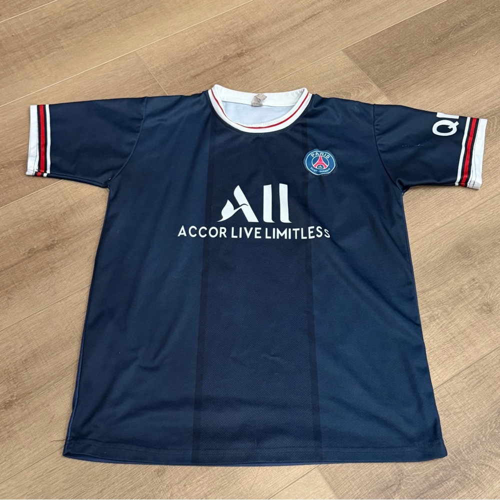 Paris‎ Saint-Germain Jersey Mens Large Blue Soccer Messi 30 Accor Live Limitless